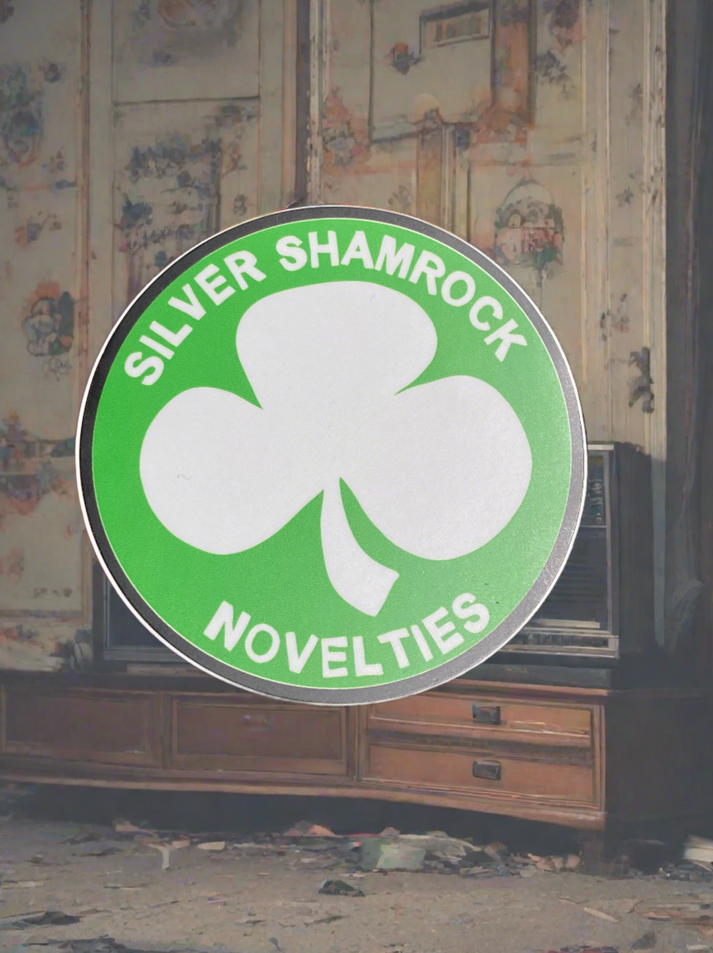 Silver Shamrock sticker