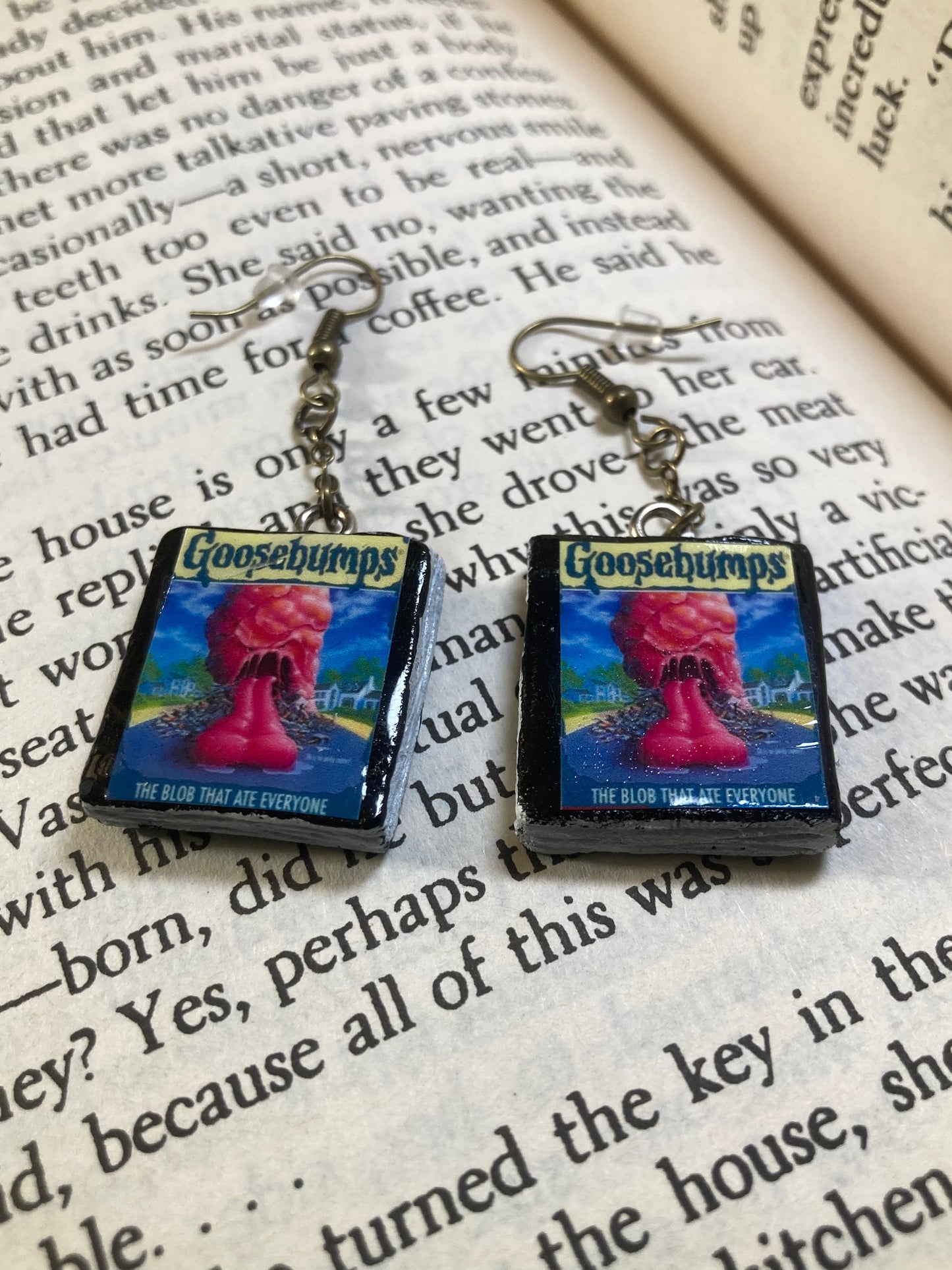 Goosebumps: The Blob That Ate Everyone book earrings