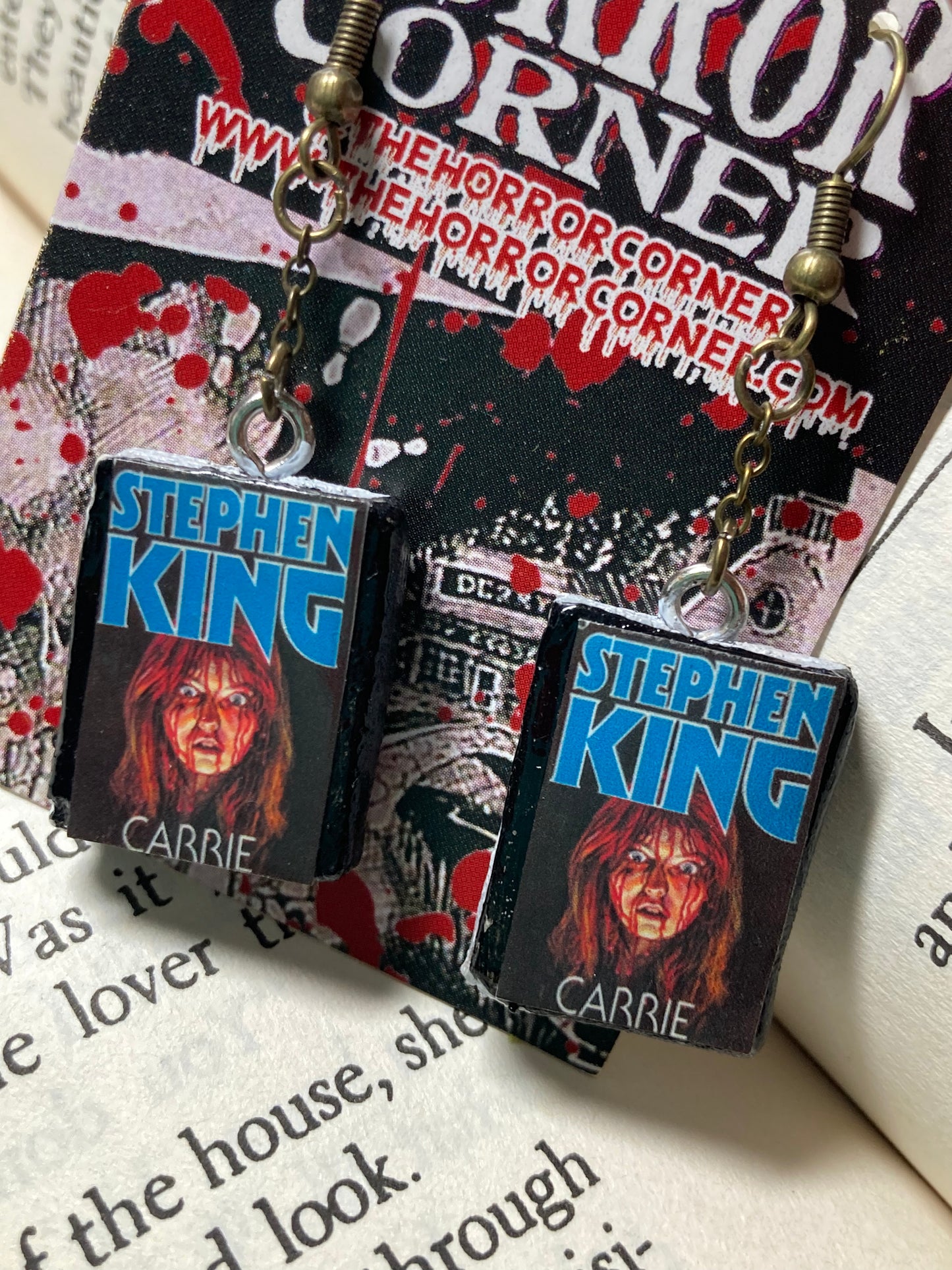 Carrie book earrings