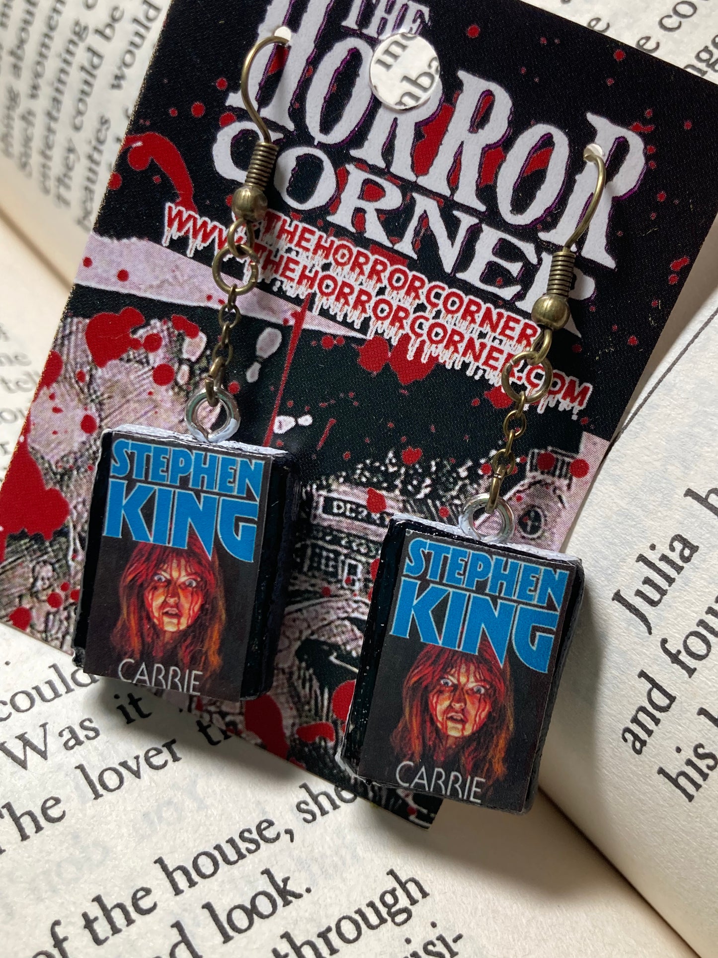 Carrie book earrings
