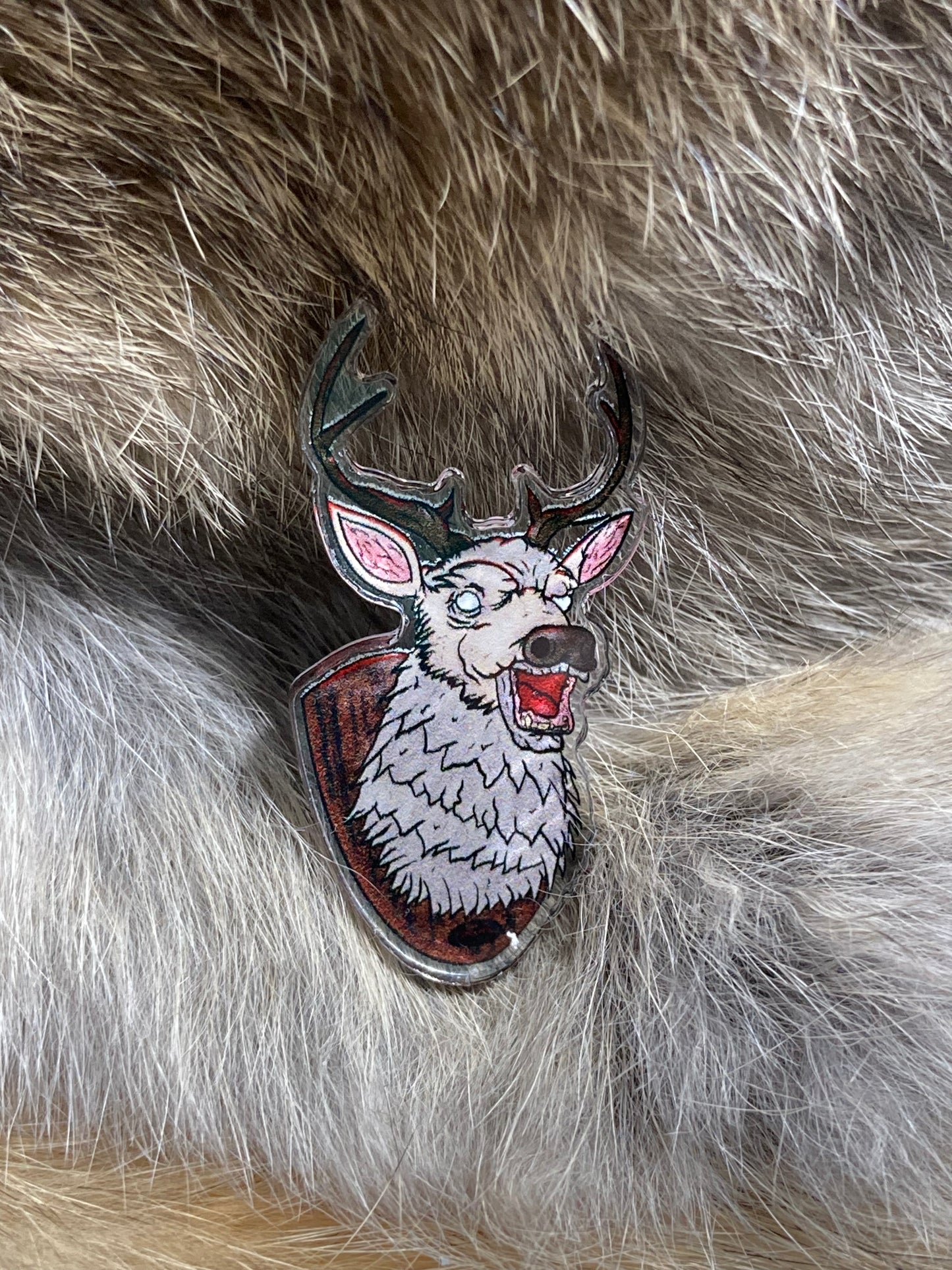 Laughing Deer acrylic PIN