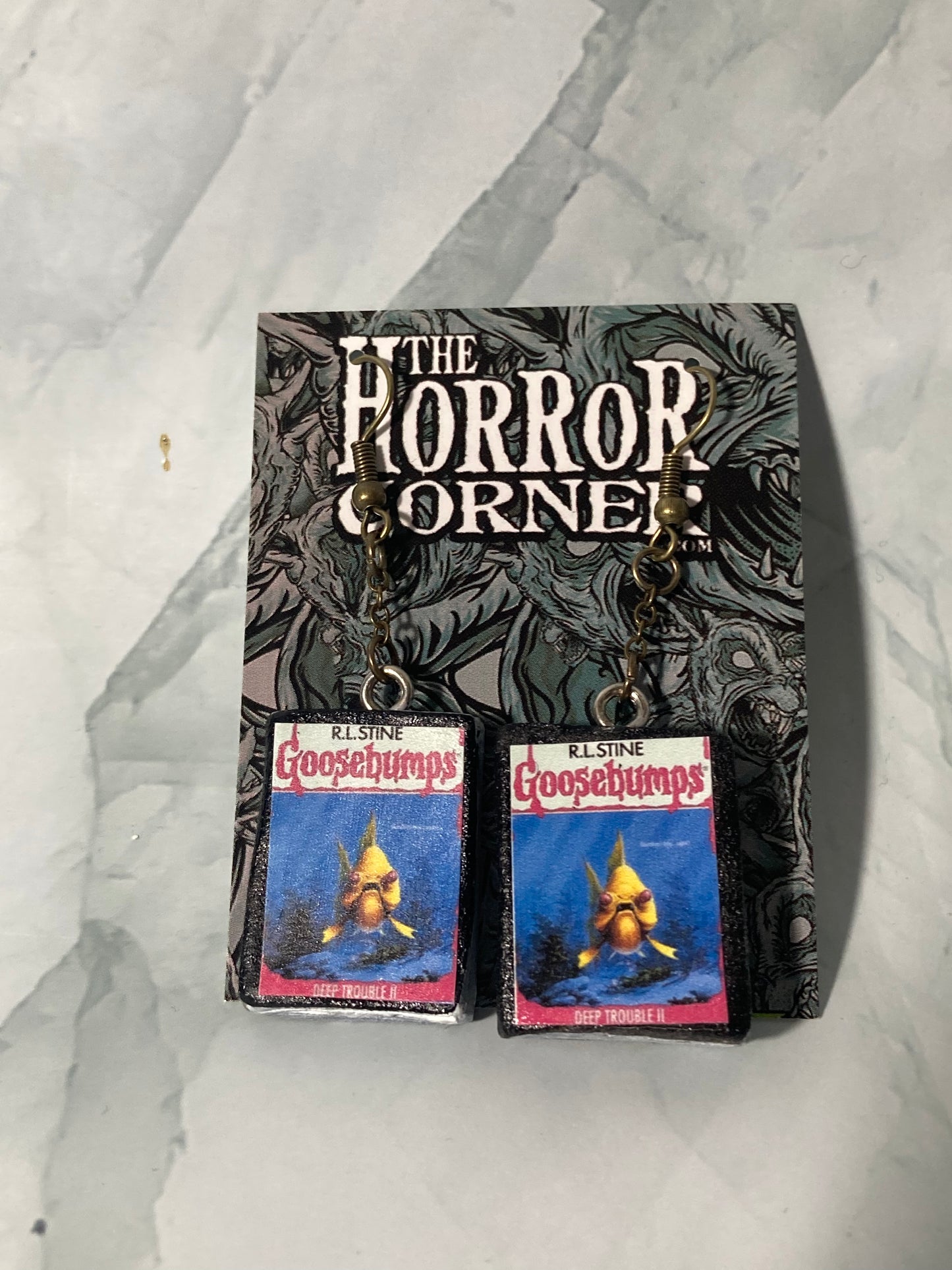 Goosebumps: Deep Trouble II book earrings