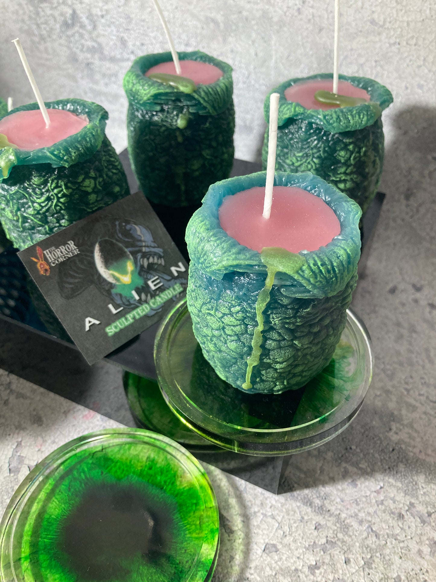 Alien Egg pillar candle