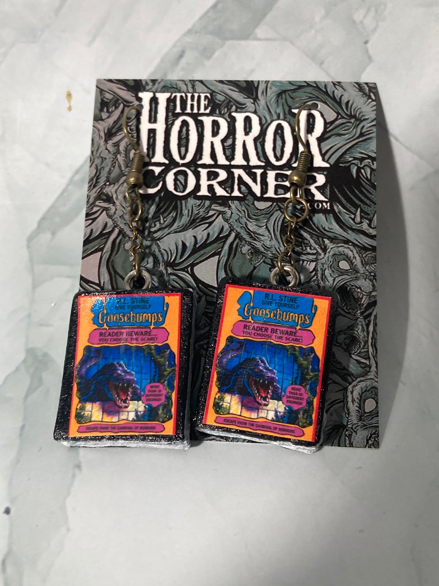 Goosebumps: Choose Your Own Adventure book earrings