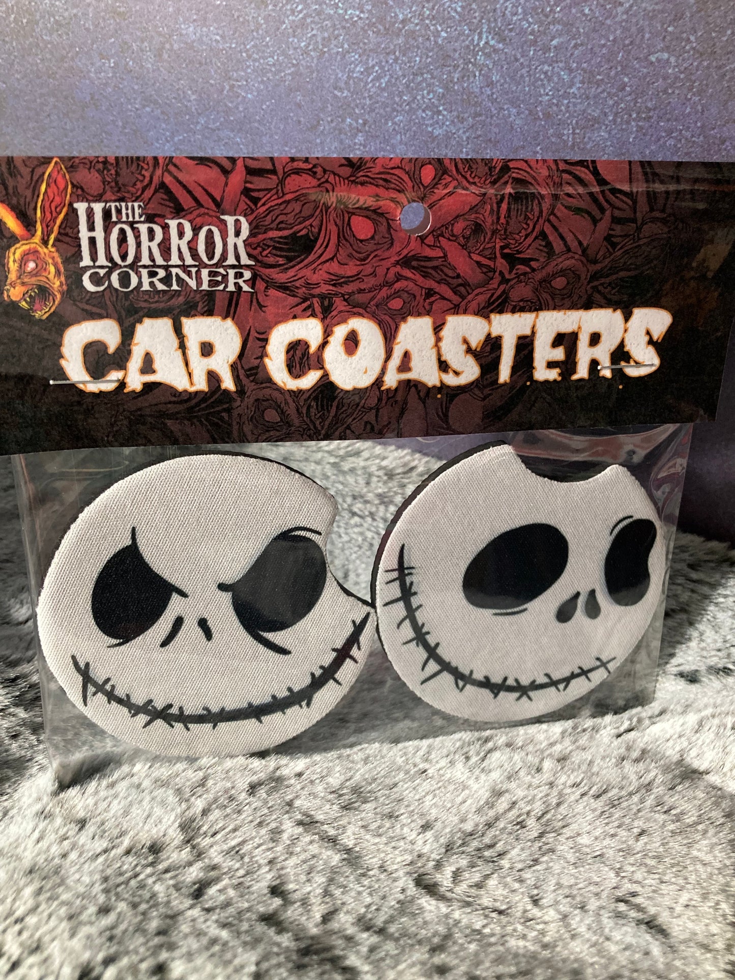 Skellington car coaster pack