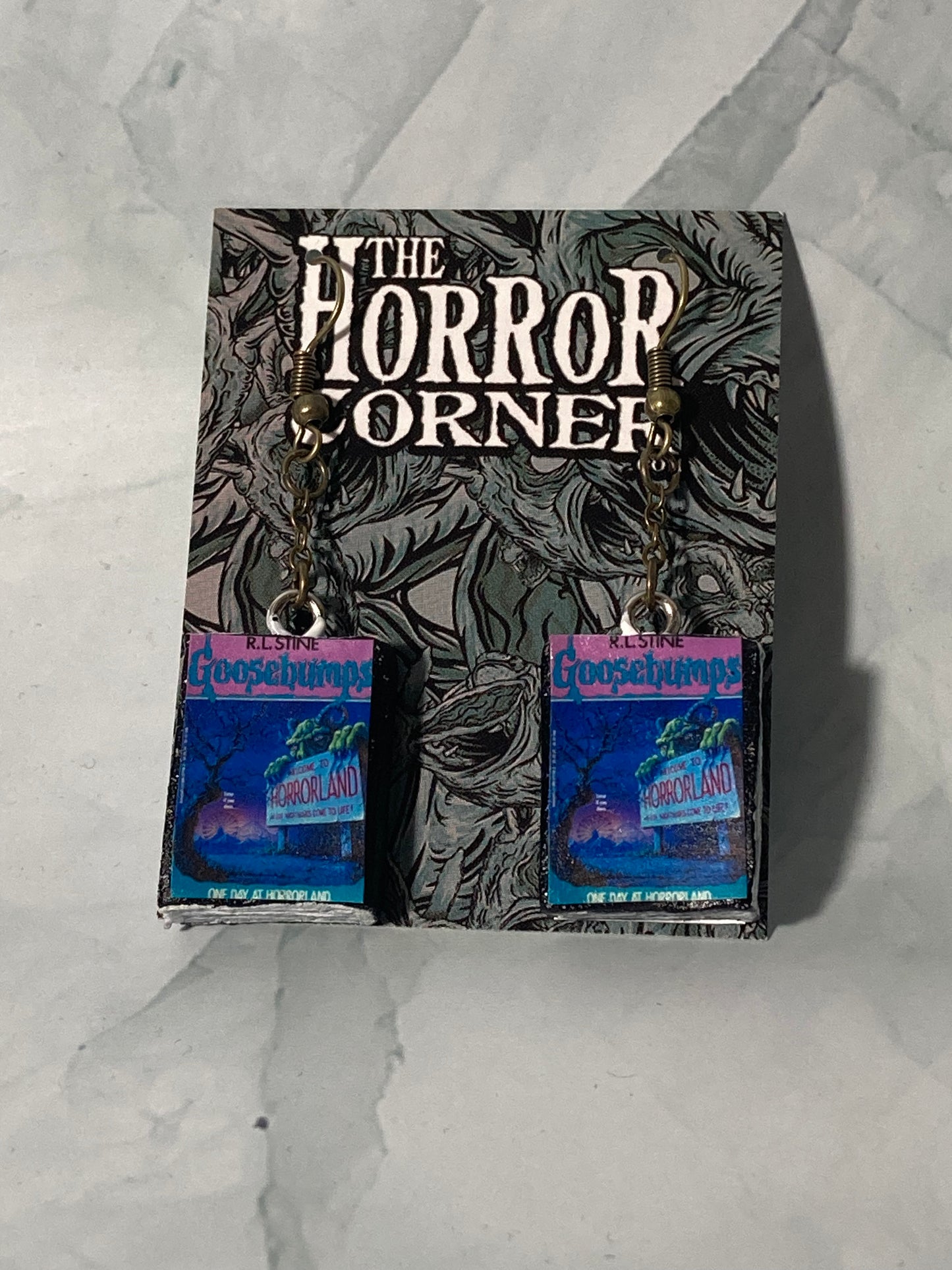 Goosebumps: Welcome to Horror Land book earrings