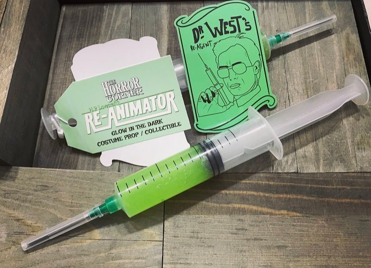 Re-Animator glow in the dark prop/collectible syringe