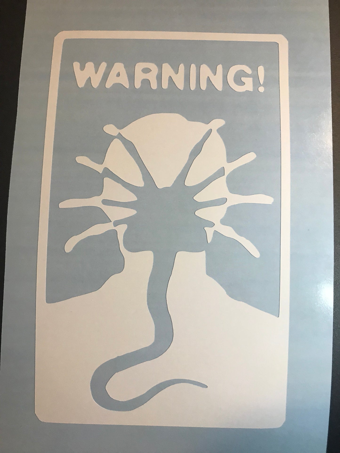 Warning Facehuggers car window decal