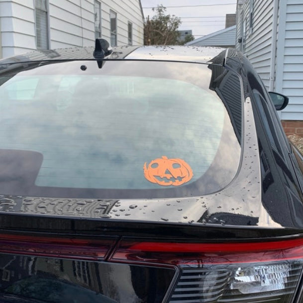 Halloween Pumpkin Vinyl Car Window Decal