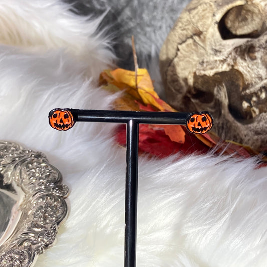 Halloween Pumpkin stud earrings