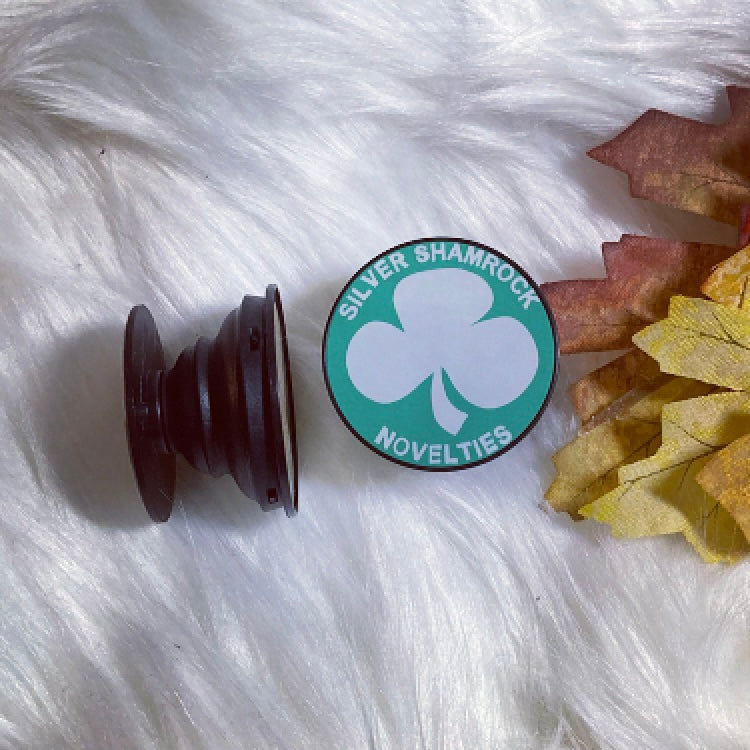 Silver Shamrock phone grip