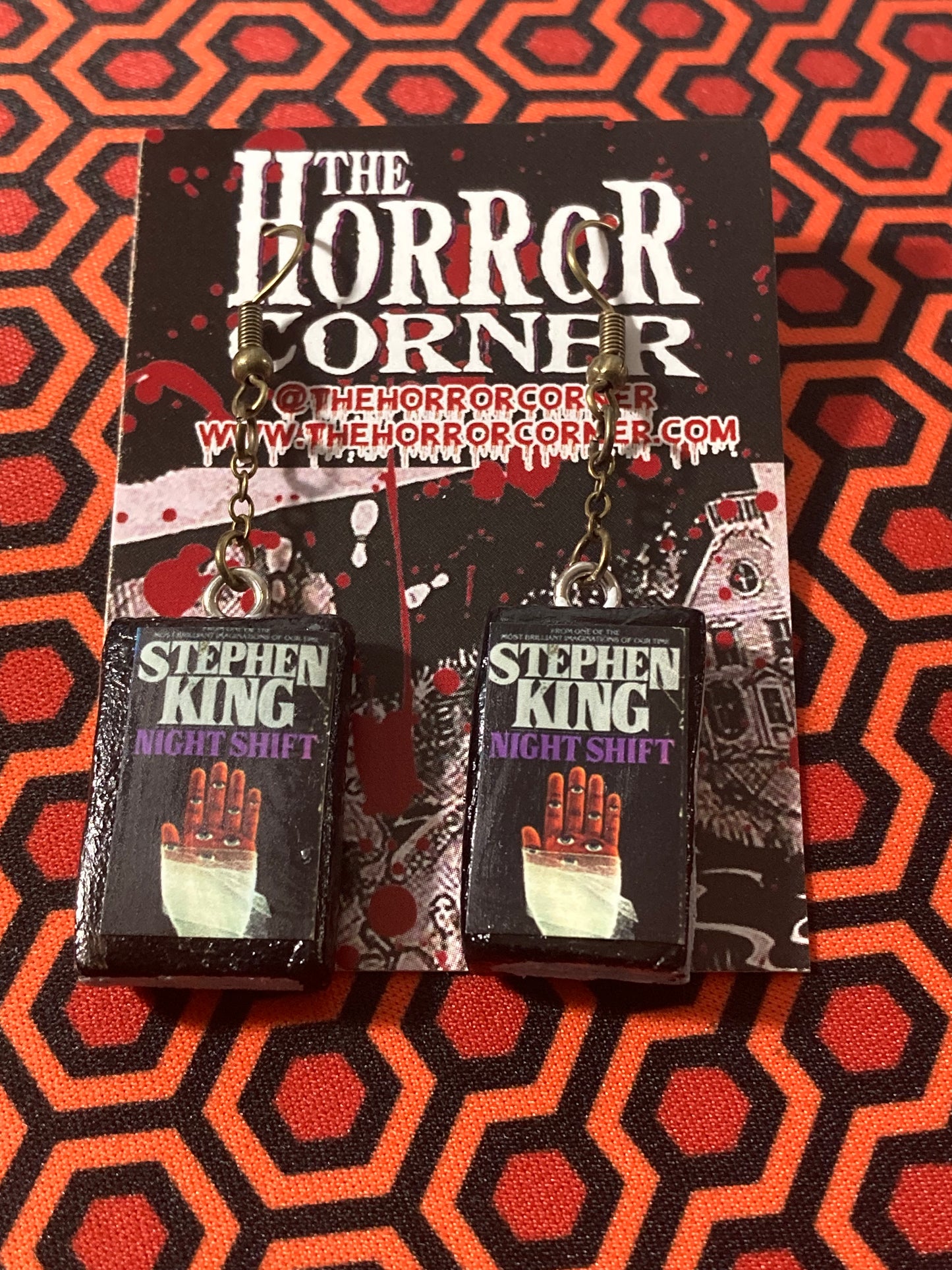 Night Shift book earrings