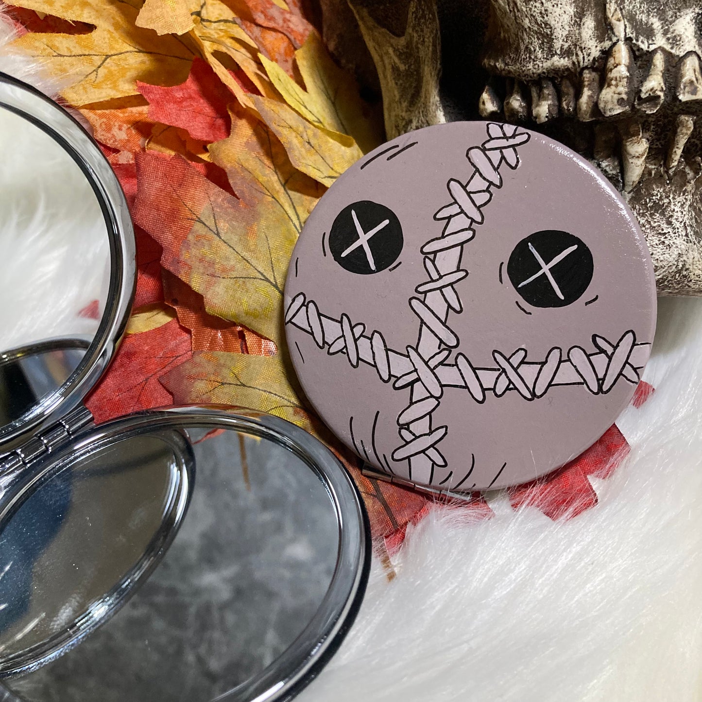 Tricks and Treats Burlap Sam - compact mirror