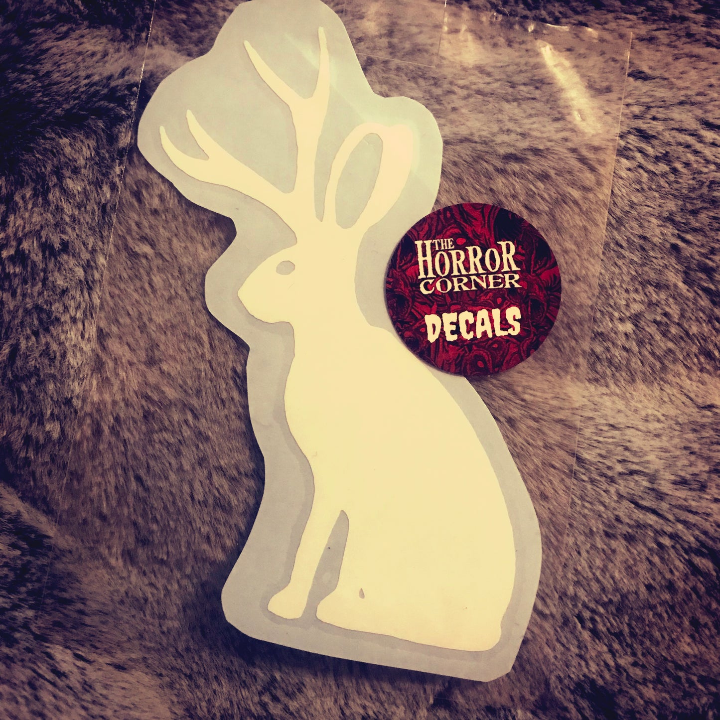 Jackalope car window vinyl decal