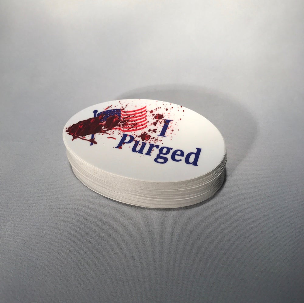 I Purged; voting style stickers