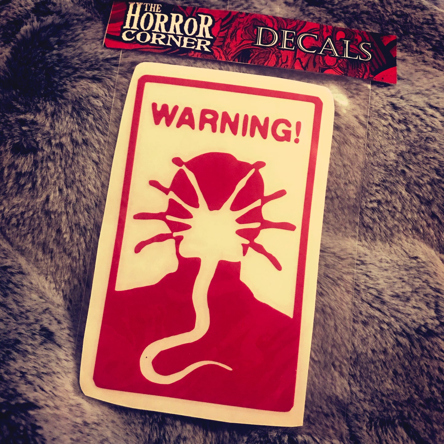 Warning Facehuggers car window decal