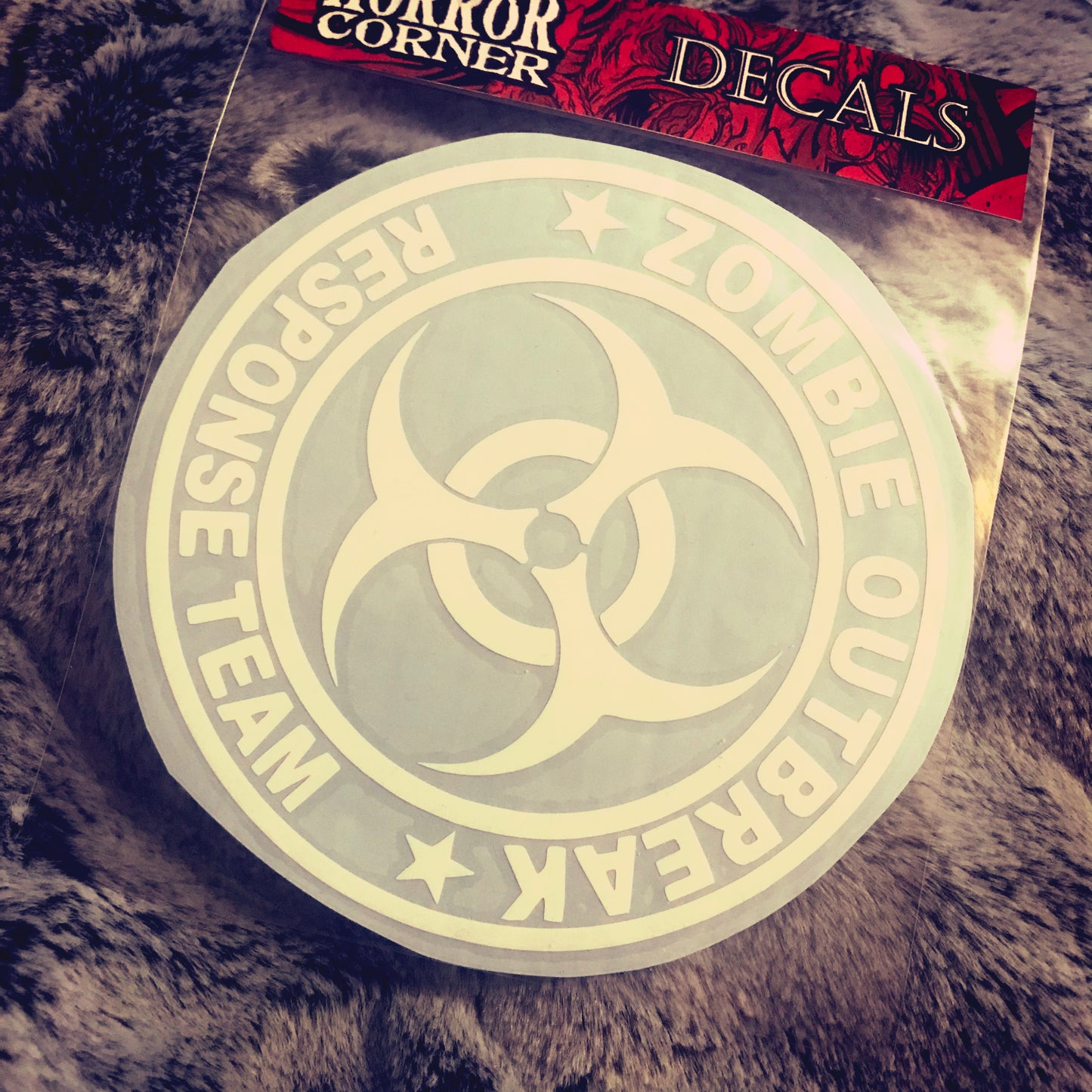 Zombie Outbreak car window decal
