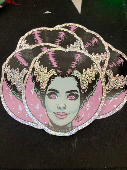 Electric Bride glitter sticker