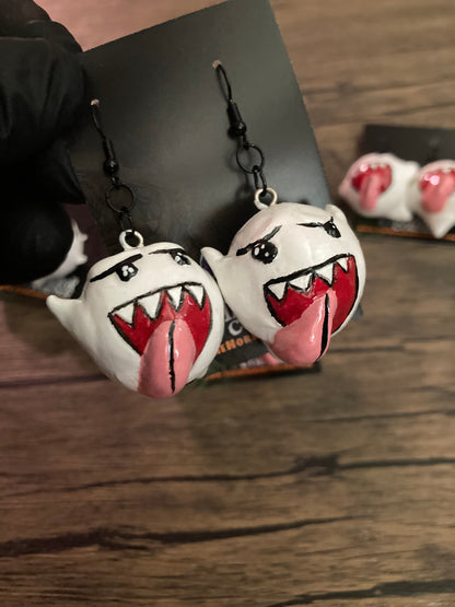 Ghost Boo sculpted earrings