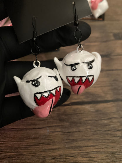 Ghost Boo sculpted earrings