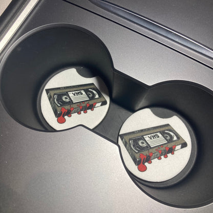 Bleeding VHS Car Coaster Pack