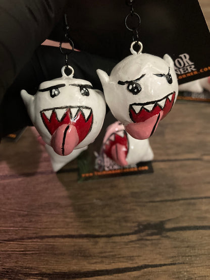 Ghost Boo sculpted earrings