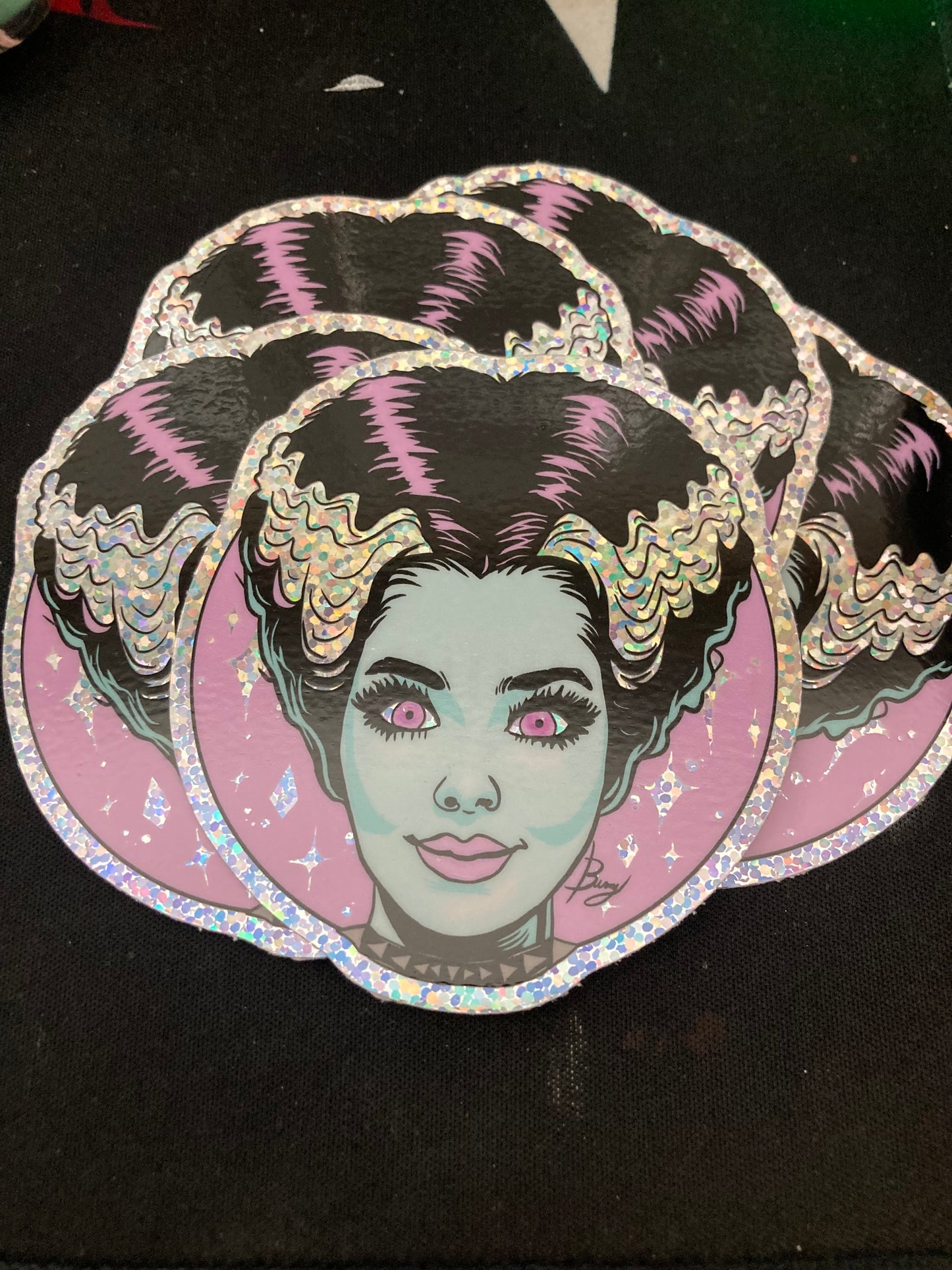 Electric Bride glitter sticker