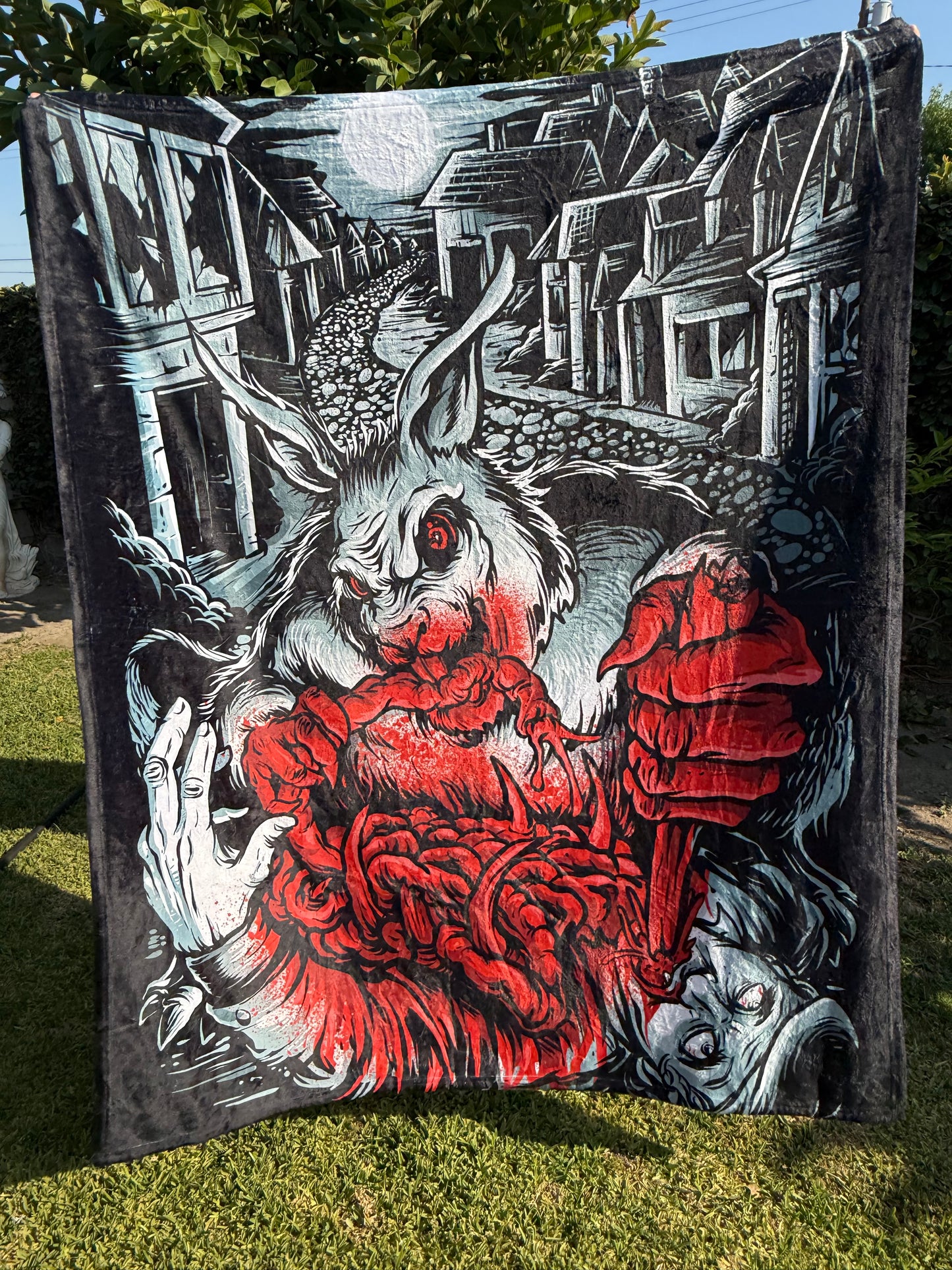 WereBunny in London Throw Blanket