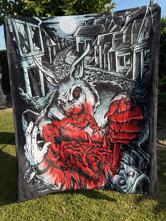 WereBunny in London Throw Blanket