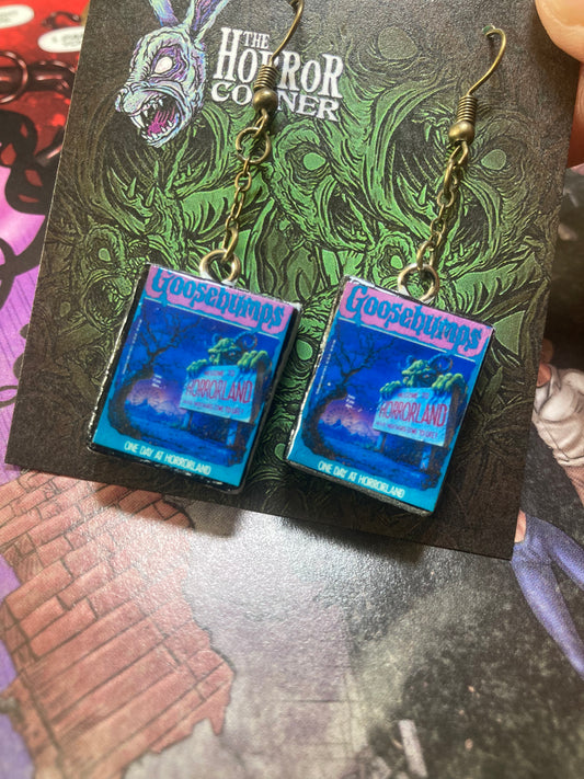 Goosebumps: Welcome to Horror Land book earrings