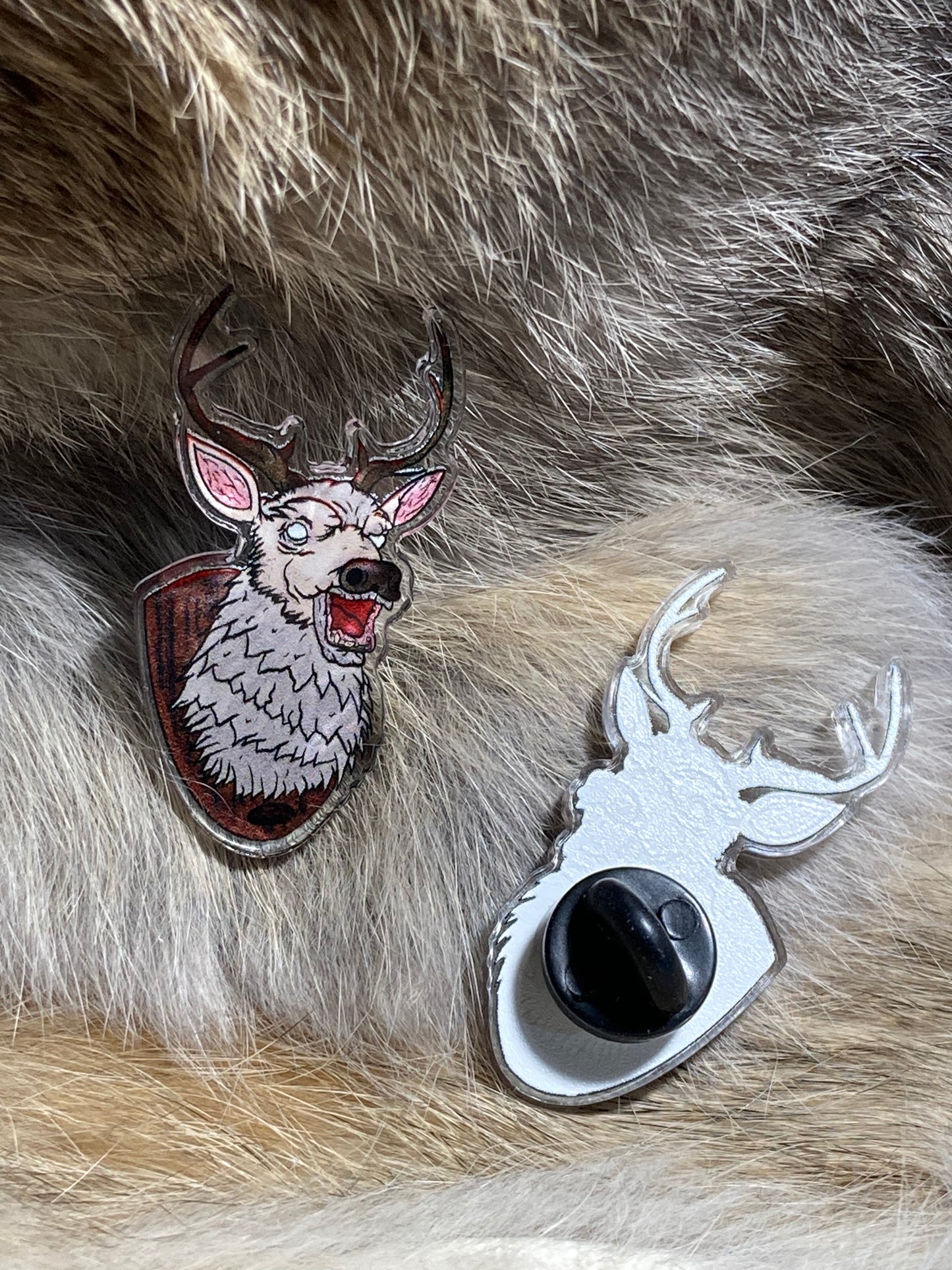 Laughing Deer acrylic PIN