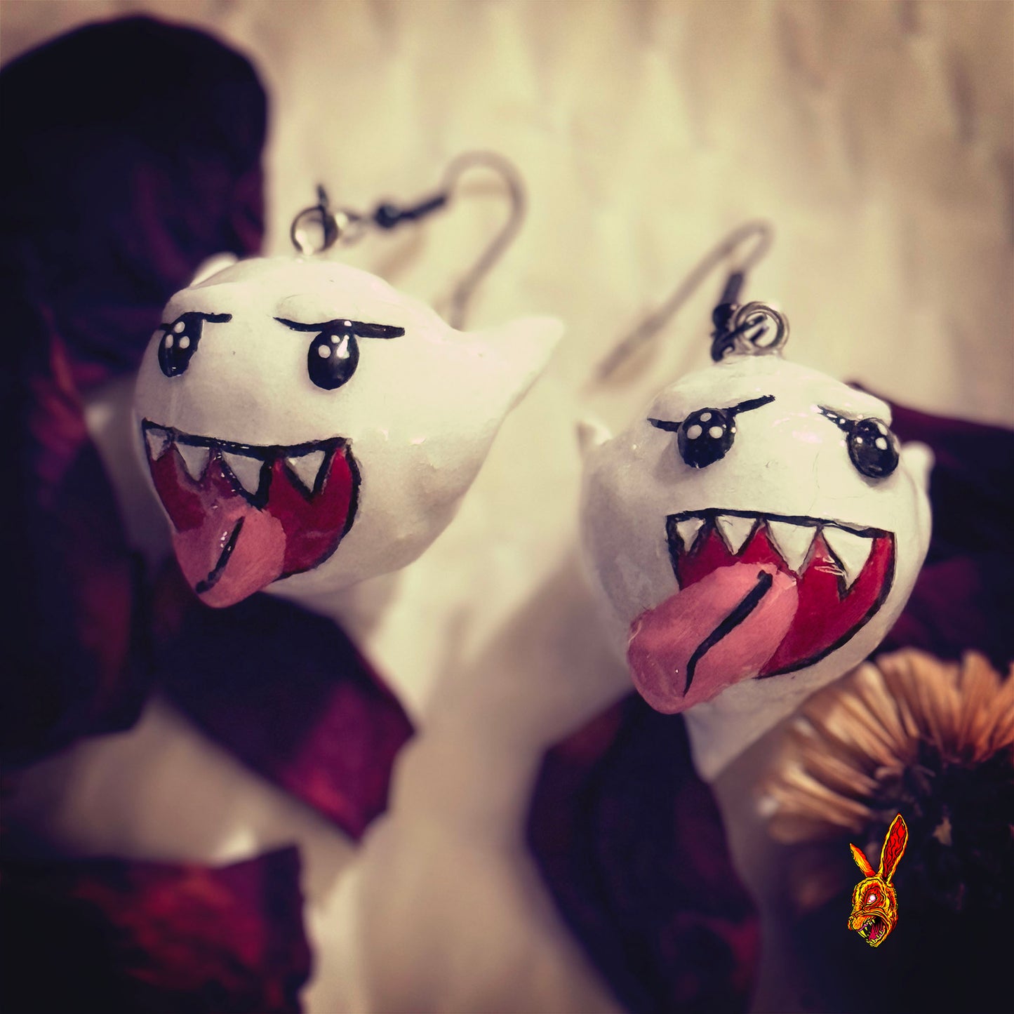 Boo Ghost Sculpted Earrings
