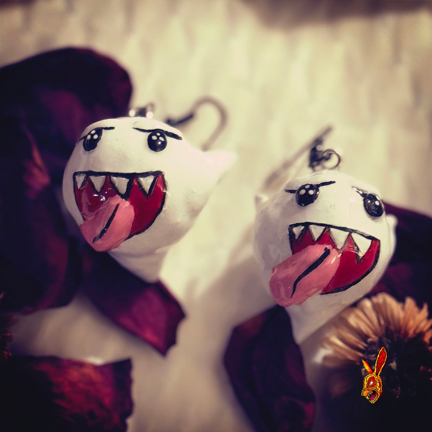 Boo Ghost Sculpted Earrings