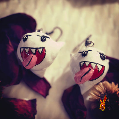 Boo Ghost Sculpted Earrings