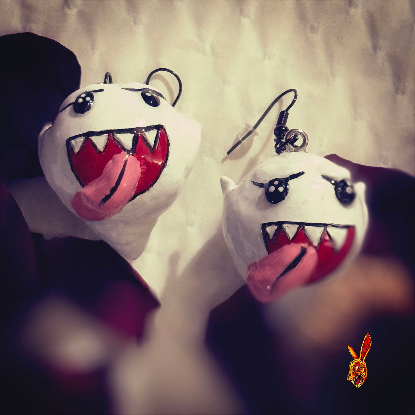 Boo Ghost Sculpted Earrings