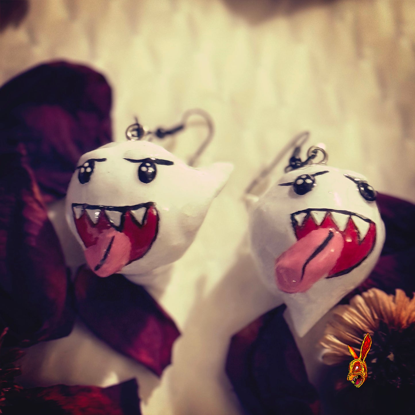 Boo Ghost Sculpted Earrings