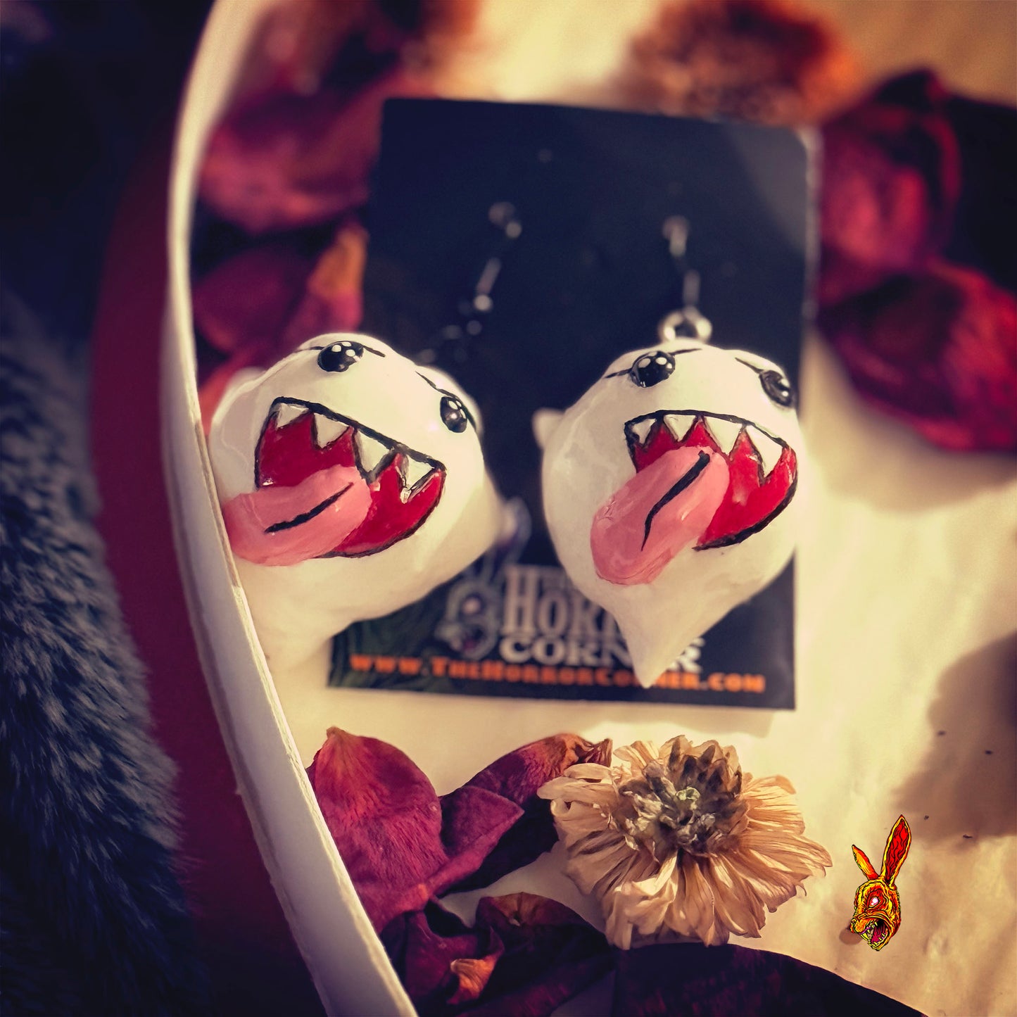 Boo Ghost Sculpted Earrings