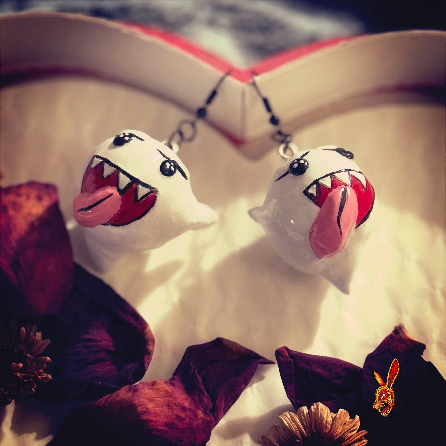Boo Ghost Sculpted Earrings