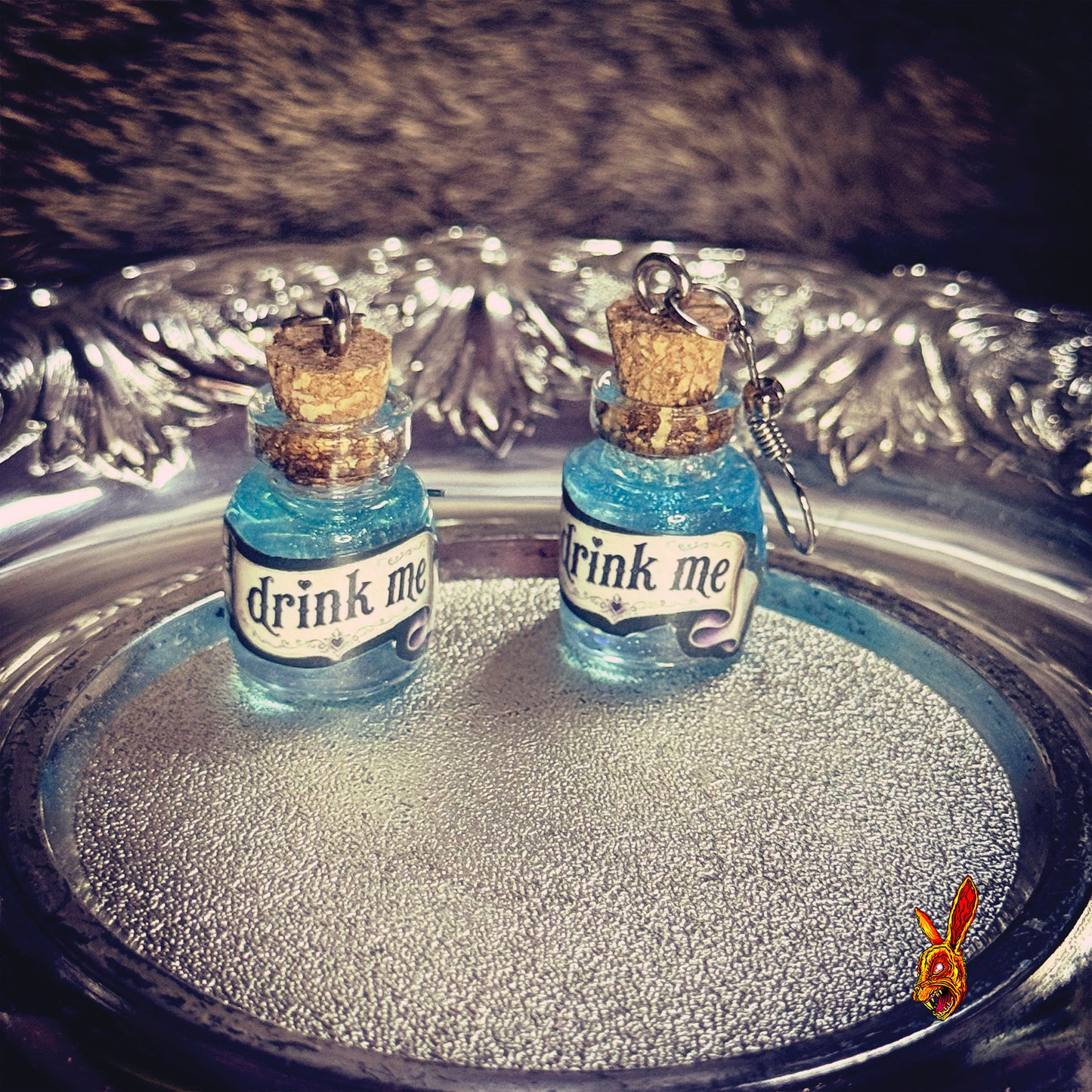 Drink Me Potion Bottle Earrings