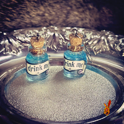 Drink Me Potion Bottle Earrings
