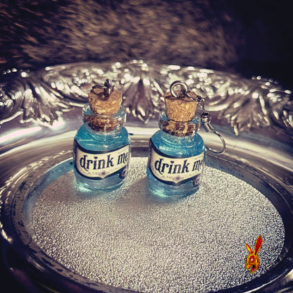 Drink Me Potion Bottle Earrings