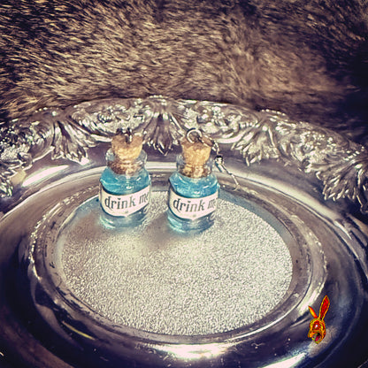 Drink Me Potion Bottle Earrings
