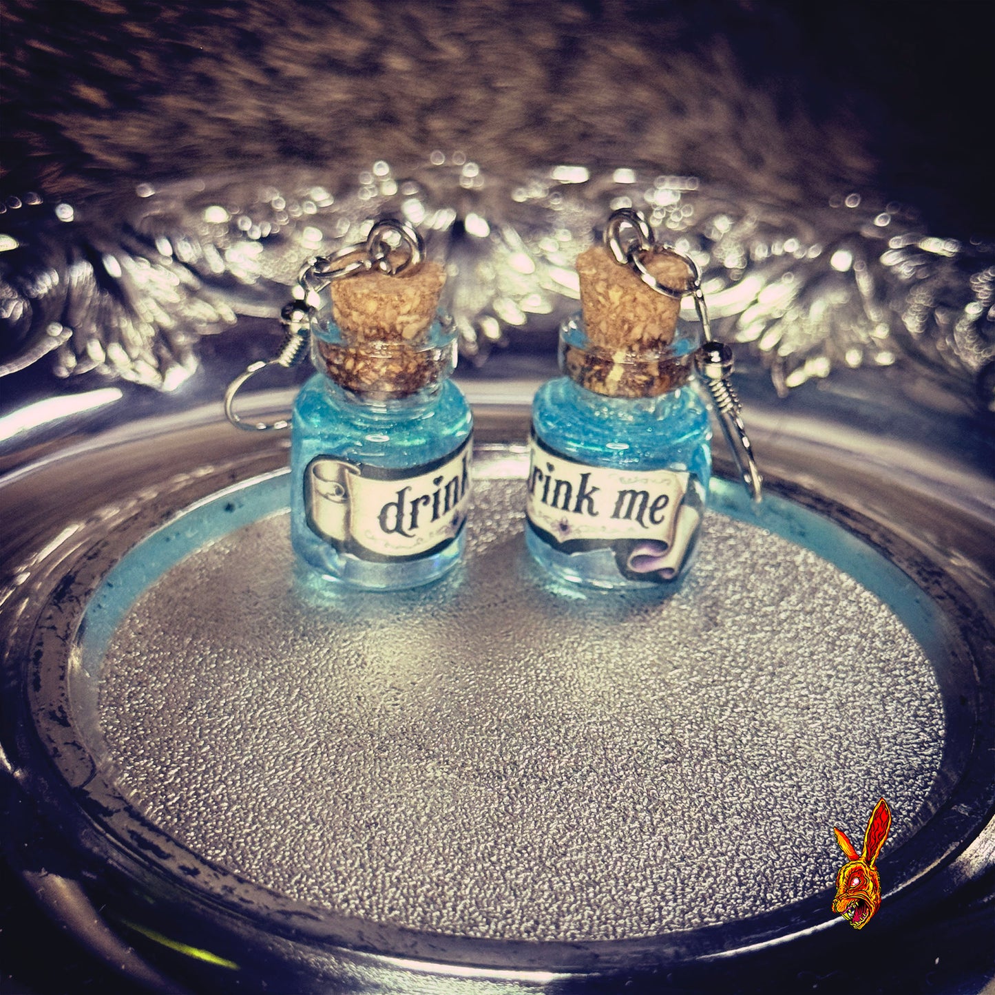 Drink Me Potion Bottle Earrings