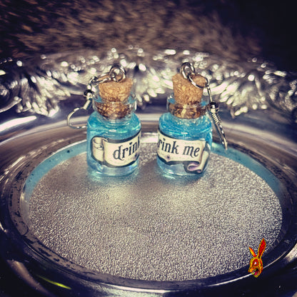 Drink Me Potion Bottle Earrings