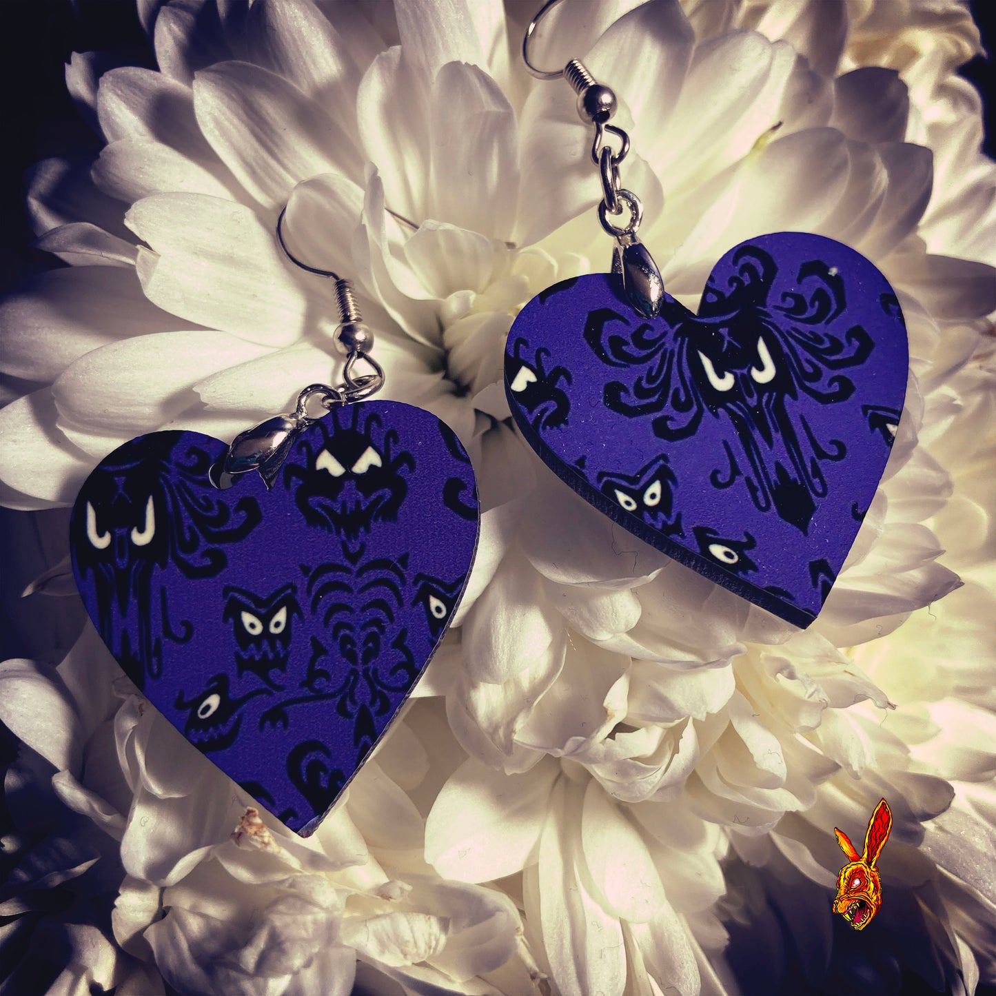 Haunted Mansion Heart-Shaped Earrings