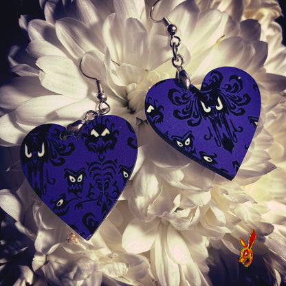 Haunted Mansion Heart-Shaped Earrings