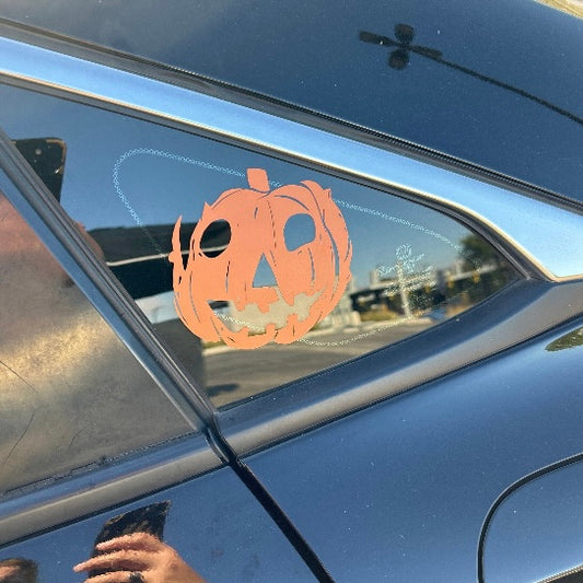 Halloween Pumpkin Vinyl Car Window Decal