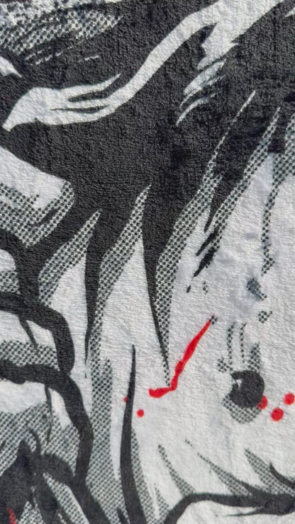 Campside Massacre Throw Blanket