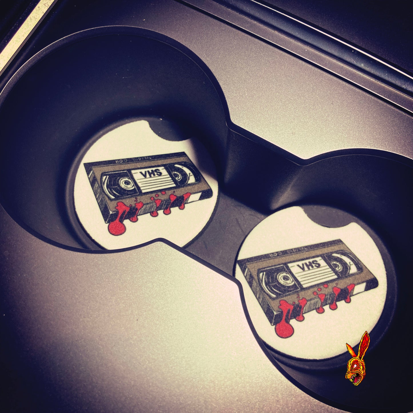 Bleeding VHS Car Coaster Pack