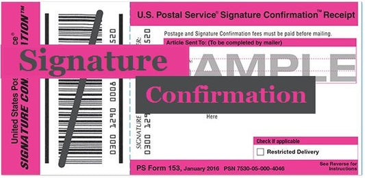 Signature Confirmation: Add-on for any order